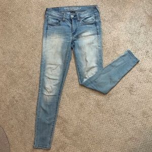 American Eagle Outfitters Faded Super Stretch Denim Jeggings